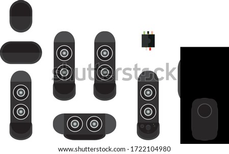 Surround Sound System Environmental Audio 5.1 