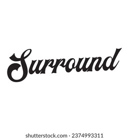 surround text on white background.