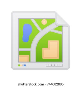 Surroundings Map -  of the Realistic Icons Collection . A professional, realistic, pixel aligned icon.