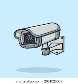Surveillance camera Cartoon Vector Illustration