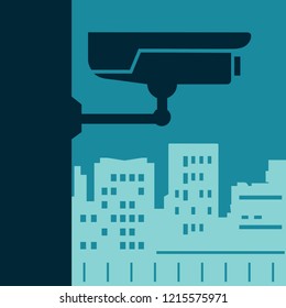 surveillance camera, city
