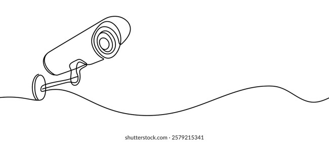 Surveillance camera Continuous one line drawing