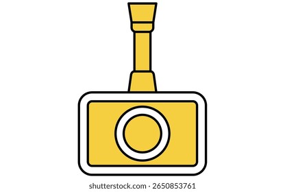 Câmera de vigilância, Prevenção de crimes e ícones de segurança doméstica, Ilustração de vetor