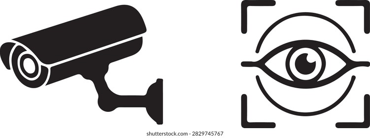 Surveillance camera and eye under target scope