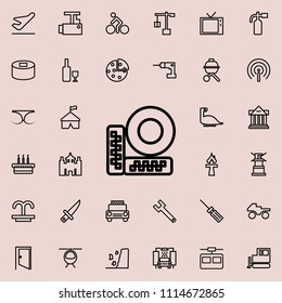 Surveillance Camera icon. Detailed set of minimalistic line icons. Premium graphic design. One of the collection icons for websites, web design, mobile app on colored background