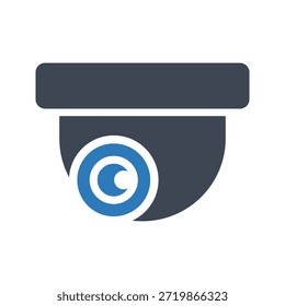 Surveillance camera icon. Dome security surveillance video camera icon
