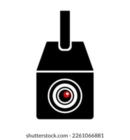 Surveillance camera icon during recording. CCTV. Security camera. Vector.