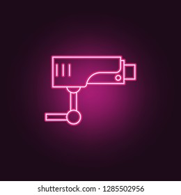 Surveillance Camera icon. Elements of Crime Investigation in neon style icons. Simple icon for websites, web design, mobile app, info graphics