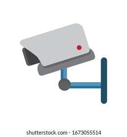 Icono De Cámara De Vigilancia Con Vector De Diseño Plano