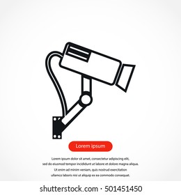 Surveillance Camera icon, flat design best vector icon