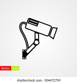 Surveillance Camera icon, flat design best vector icon
