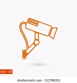 Surveillance Camera icon, flat design best vector icon