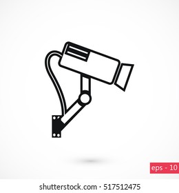 Surveillance Camera icon, flat design best vector icon