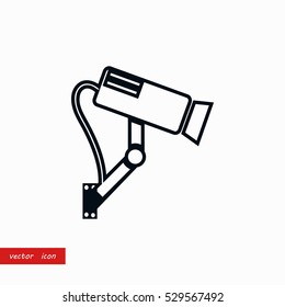 Surveillance Camera icon, flat design best vector icon