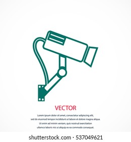 Surveillance Camera icon, flat design best vector icon
