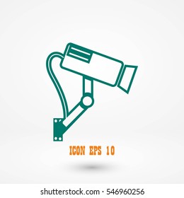 Surveillance Camera icon, flat design best vector icon