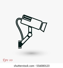 Surveillance Camera icon, flat design best vector icon