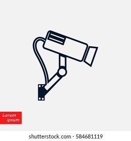 Surveillance Camera icon, flat design best vector icon