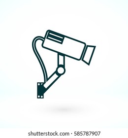 Surveillance Camera icon, flat design best vector icon