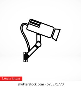 Surveillance Camera icon, flat design best vector icon
