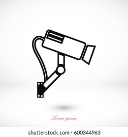 Surveillance Camera icon, flat design best vector icon