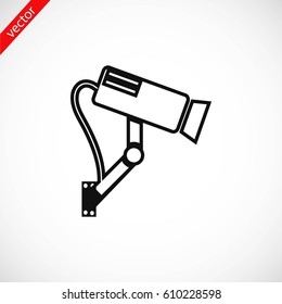 Surveillance Camera icon, flat design best vector icon