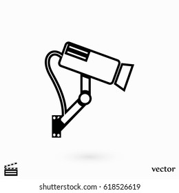 Surveillance Camera icon, flat design best vector icon