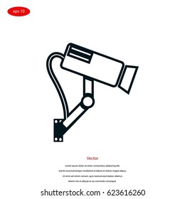 Surveillance Camera icon, flat design best vector icon
