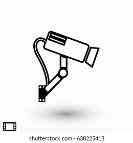 Surveillance Camera icon, flat design best vector icon