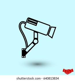 Surveillance Camera icon, flat design best vector icon