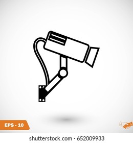 Surveillance Camera icon, flat design best vector icon