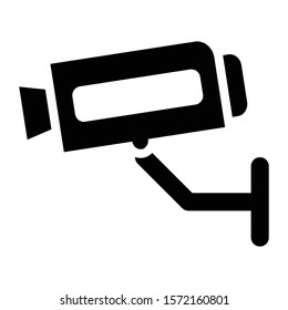surveillance camera icon glyph vector design