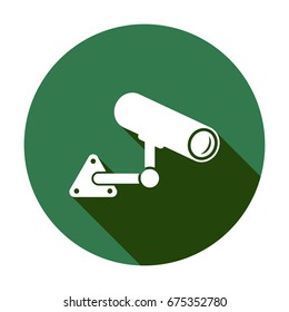 Surveillance  camera icon, isolated. Flat  design. 