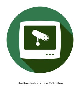 Surveillance  camera icon, isolated. Flat  design. 