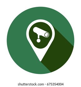 Surveillance  camera icon, isolated. Flat  design. 