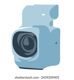 Surveillance camera icon isolated on white, vector illustration