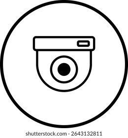 Surveillance camera icon, modern security system symbol for safety and protection concept