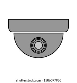 Surveillance camera icon on white background. Vector illustration.