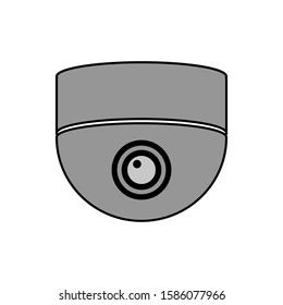 Surveillance camera icon on white background. Vector illustration.