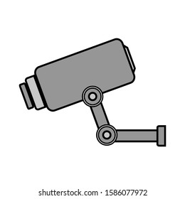 Surveillance camera icon on white background. Vector illustration.