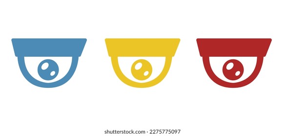 surveillance camera icon on a white background, vector illustration