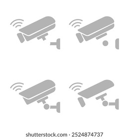 surveillance camera icon on a white background, vector illustration