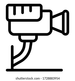 Icono de cámara de vigilancia. Icono de vector de cámara de vigilancia de contorno para diseño web aislado en fondo blanco