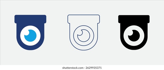 Surveillance camera icon for security monitoring