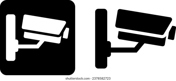 Surveillance camera icon set : vector