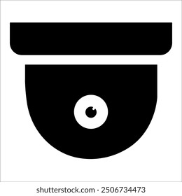 Surveillance camera icon. Surveillance camera symbol. Black Surveillance camera icon isolated on white background. Vector illustration.