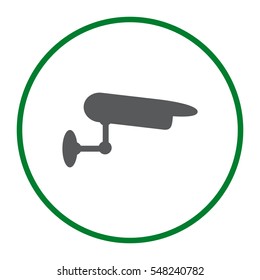 Surveillance Camera Icon Vector flat design style