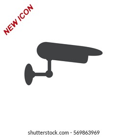 Surveillance Camera Icon Vector flat design style