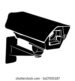 Surveillance camera icon. Vector illustration
