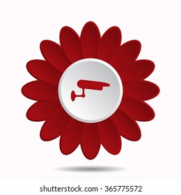 surveillance Camera icon, vector illustration. Flat design style, flower icon